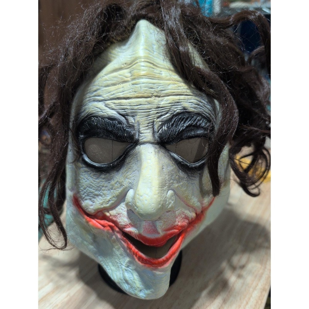 DC Comics Rubies Dark Knight Joker Adult Latex Full Mask Green Hair Cosplay